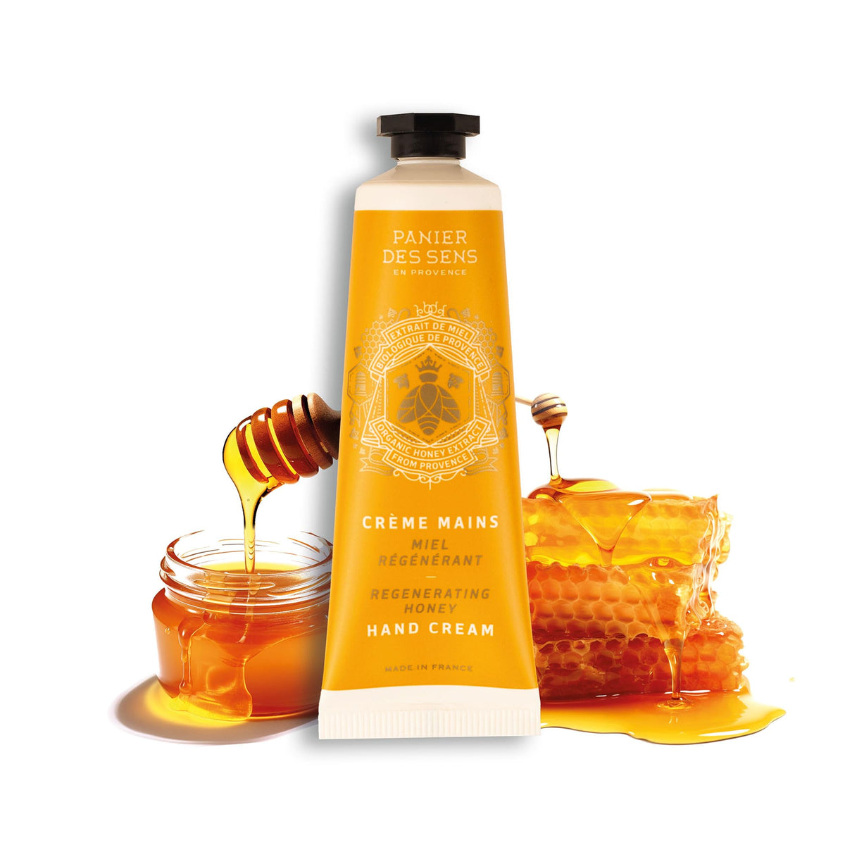 Panier Des Sens Honey Hand Cream - 1 Fl Oz, Moisturizing Lotion For Dry Cracked Hands