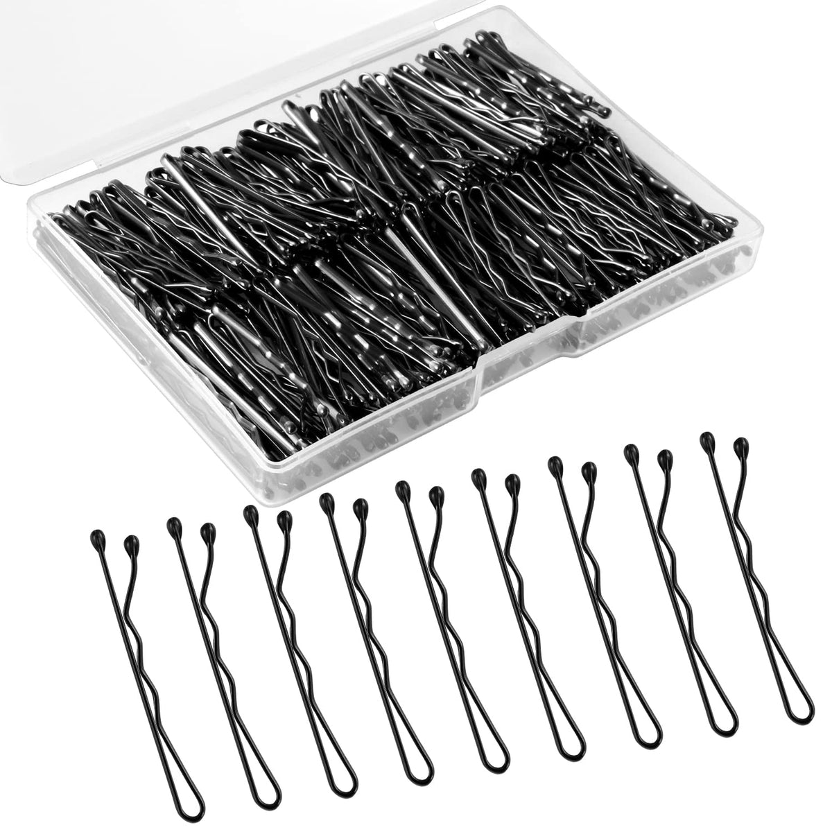 Wsicse 250Pcs Mini Black Bobby Pins For Kids & Women - 1.38 Inch Hair Accessories With Box