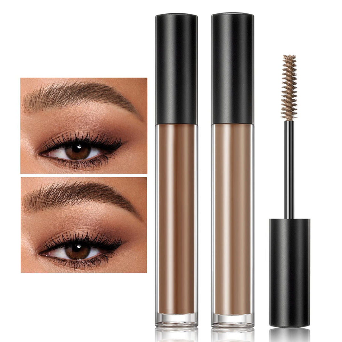 Dageda Eyebrow Setting Gel 2Pcs - Waterproof Brow Tint & Fix Gel - Light & Dark Brown