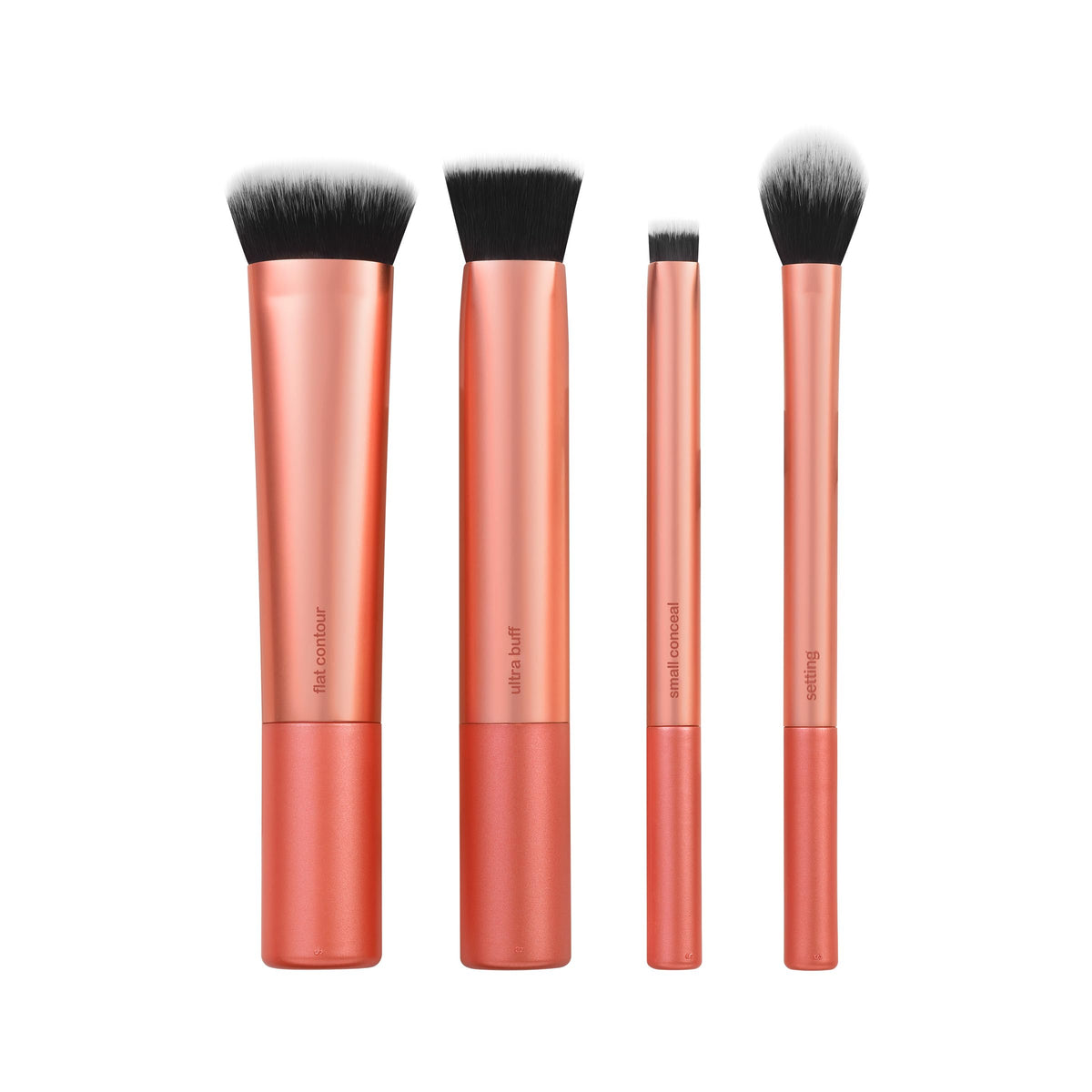 Real Techniques Face Base Brush Set – 4 Piece Makeup Brushes For Flawless Blending & Contouring