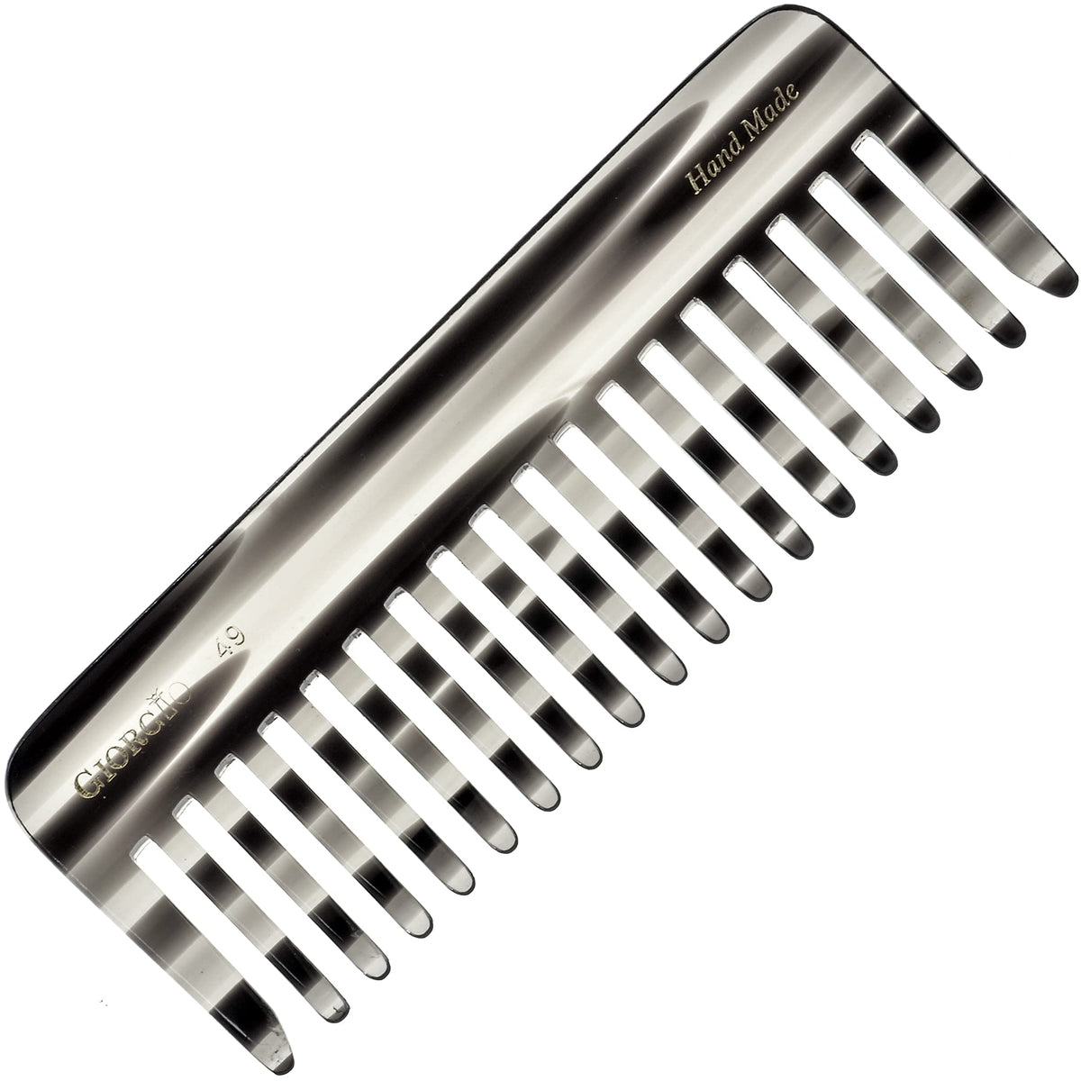 Giorgio G49Wt Large Hair Detangling Comb - 5.75 Inch Wide Teeth For Thick Curly Hair (2 Pack