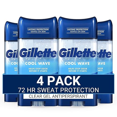 Gillette Antiperspirant & Deodorant For Men, 72-Hour Sweat Protection, Cool Wave, 3.8 Oz