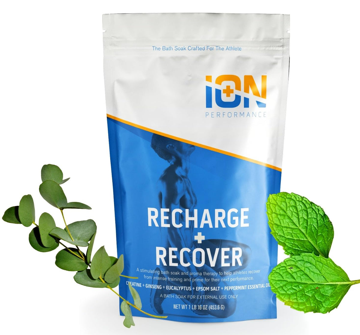 Ion Performance Athlete Bath Soak 16 Oz - Creatine, Magnesium, Ginseng, Eucalyptus Epsom Salt