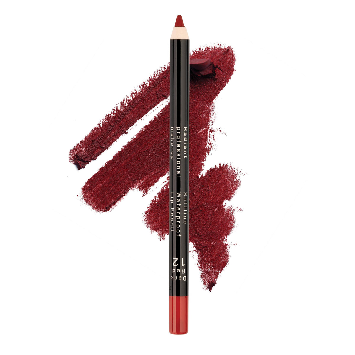 Radiant Professional Waterproof Lip Liner Pencil - Long Lasting Dark Red Lip Liner With Vitamin E