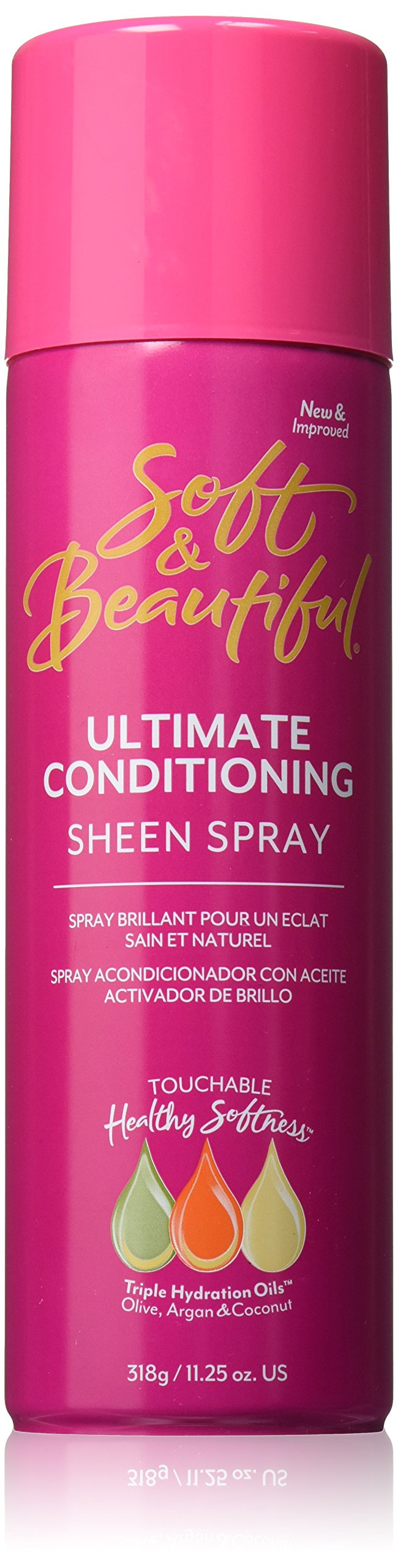 Soft & Beautiful Ultimate Conditioner Sheen Spray, 11 Oz - Moisturizing Hair Care Shine