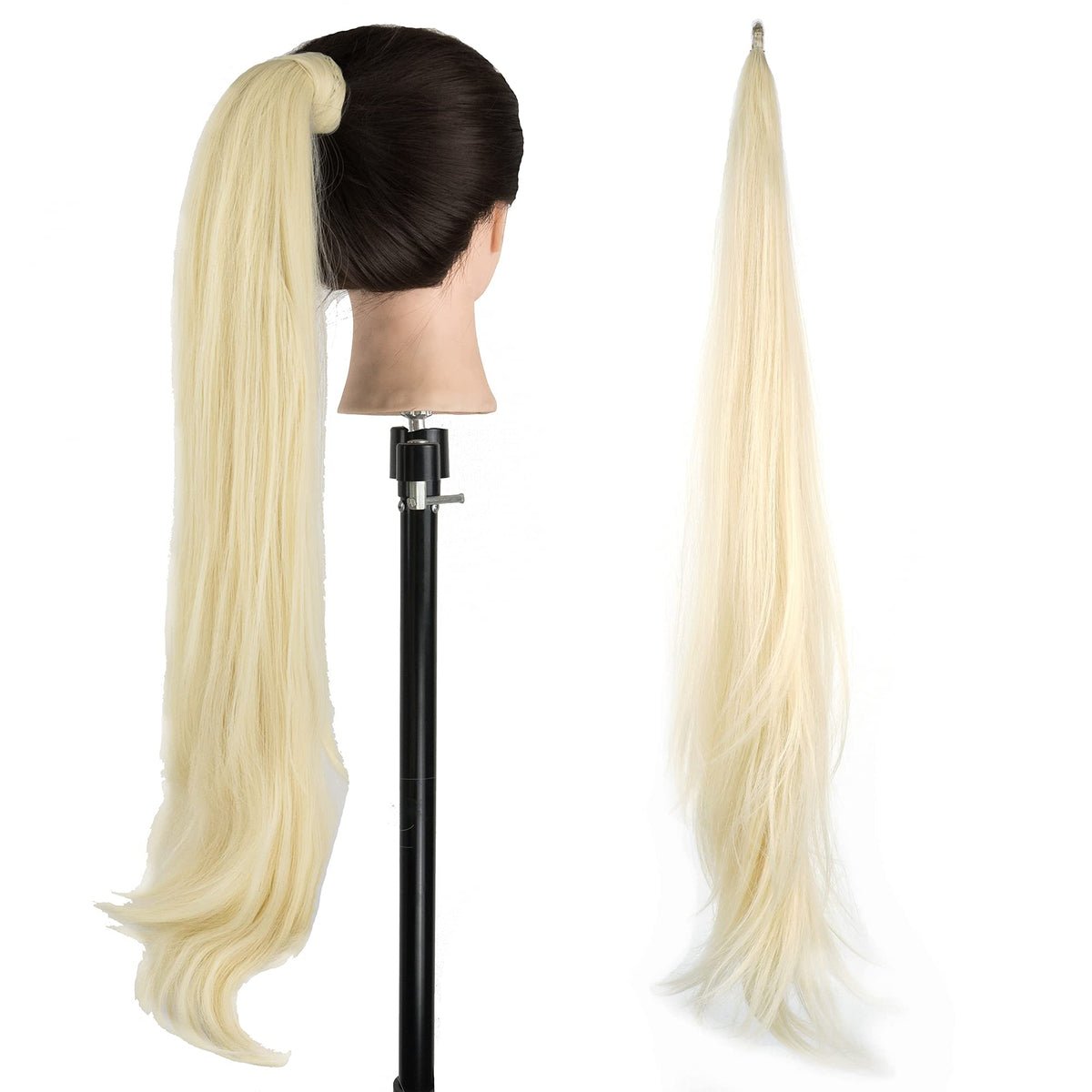 Imissu 32&quot; Blonde Hair Extension Ponytail - Flexible High Temperature Fiber Hairpiece