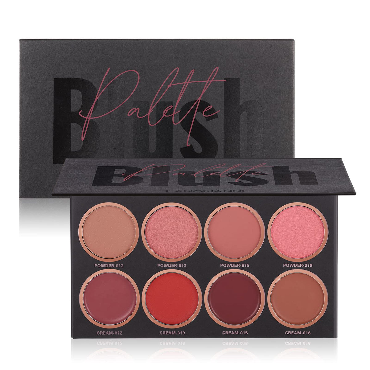 Urqt Professional Blush Makeup Palette, 8 Colors Matte & Shimmer, Contour & Highlight