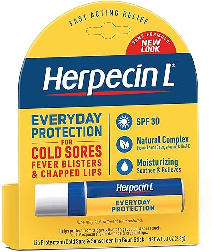 Herpecin-L Lip Balm Stick, Spf 30, 0.1 Oz, Cream White, Pack Of 2 - Moistur