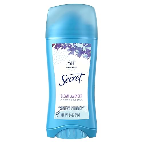 Secret Antiperspirant & Deodorant For Women, 24Hr Odor Protection, Clean Lavender, 2.6 Oz