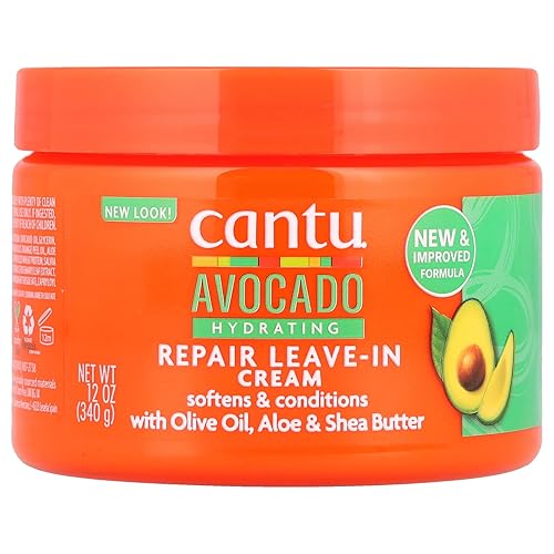 Cantu Avocado Leave-In Repair Cream, 12 Oz - Nourishing Hair Treatment For Dry, Damaged Hair