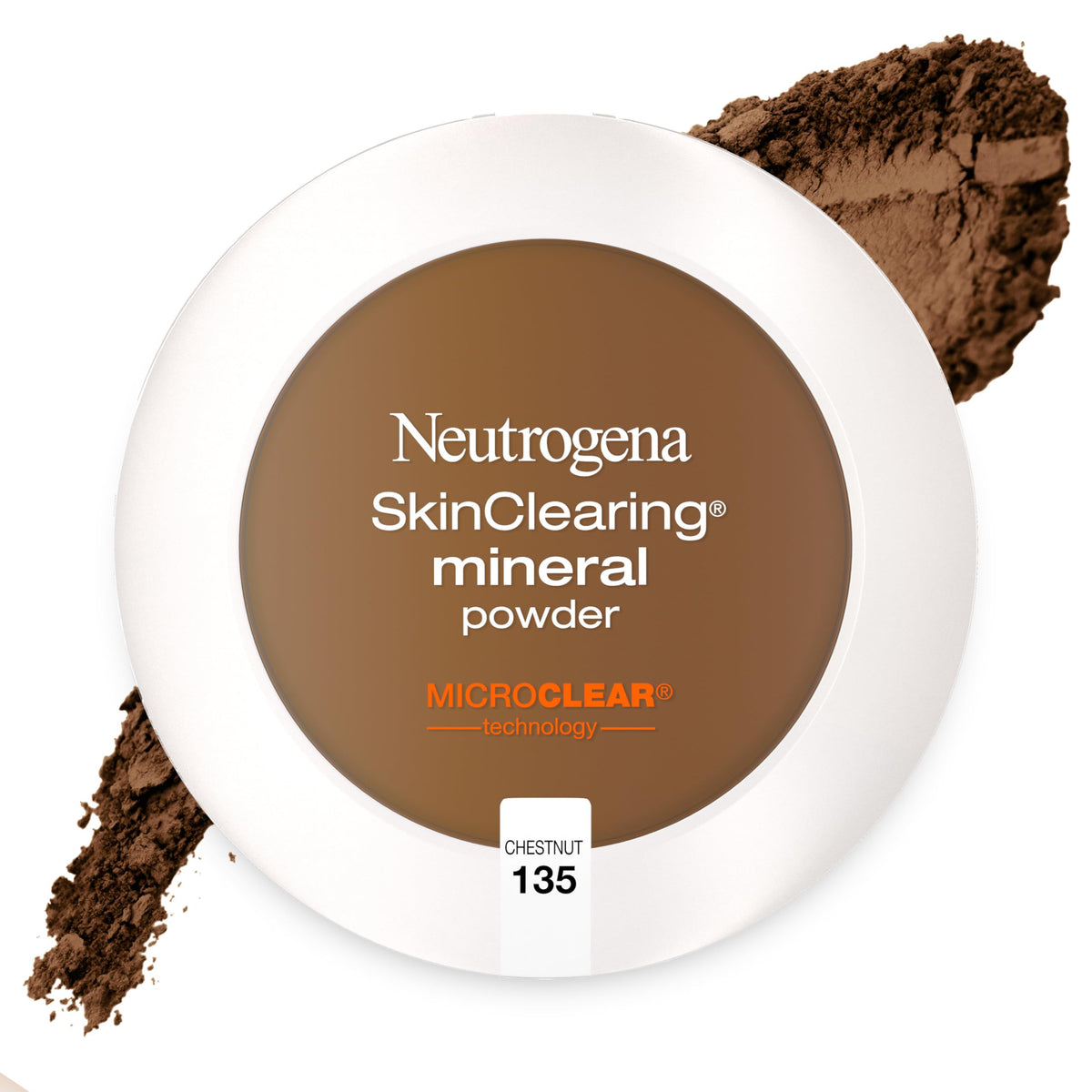 Neutrogena Skinclearing Mineral Acne-Concealing Powder, Shine-Free, 135 Chestnut, 0.38 Oz