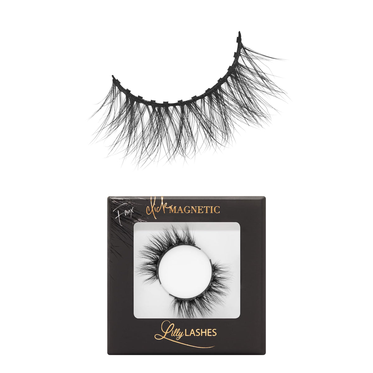 Lilly Lashes Click Magnetic Eyelashes - Vegan Faux Mink, Natural Look, Wispy, 1 Count