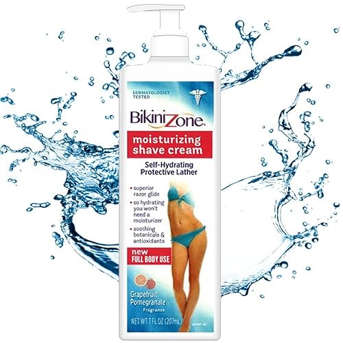 Bikini Zone Moisturizing Shave Cream - Grapefruit Pomegranate, 7 Fl Oz