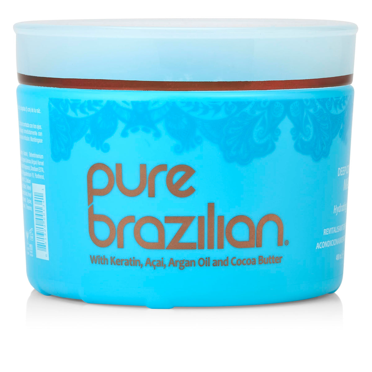 Pure Brazilian Deep Conditioning Masque - Keratin, Acai & Arginine Treatment, 16 Fl Oz