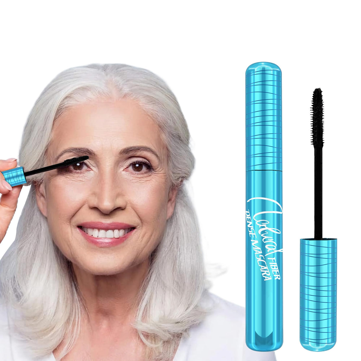 Lestpola Waterproof Volumizing Mascara For Seniors, Black, Hypoallergenic, Smudge-Proof, 0.24 Fl