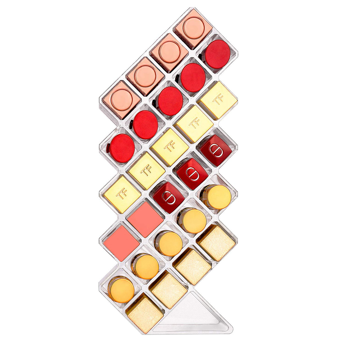 Jesslab Acrylic Lipstick Organizer - 28 Slot Clear Makeup Storage Tower For Vanity And Bathroom