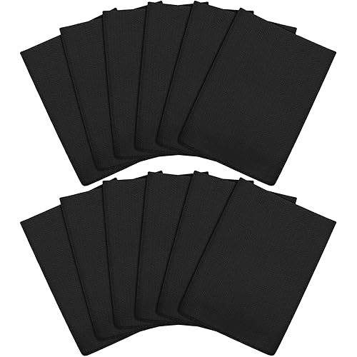 Tatuo 12-Pack Korean Exfoliating Mitts - Black Body Scrubber For Dead Skin Removal