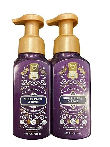 Bath & Body Works Foaming Hand Soap - Sugar Plum & Rose, 8.75 Fl Oz, 2 Pack