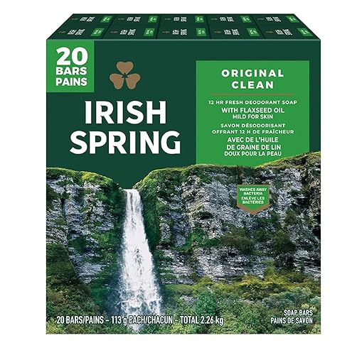 Irish Spring Original Clean Bar Soap For Men, 20-Pack - 3.99 Oz Each