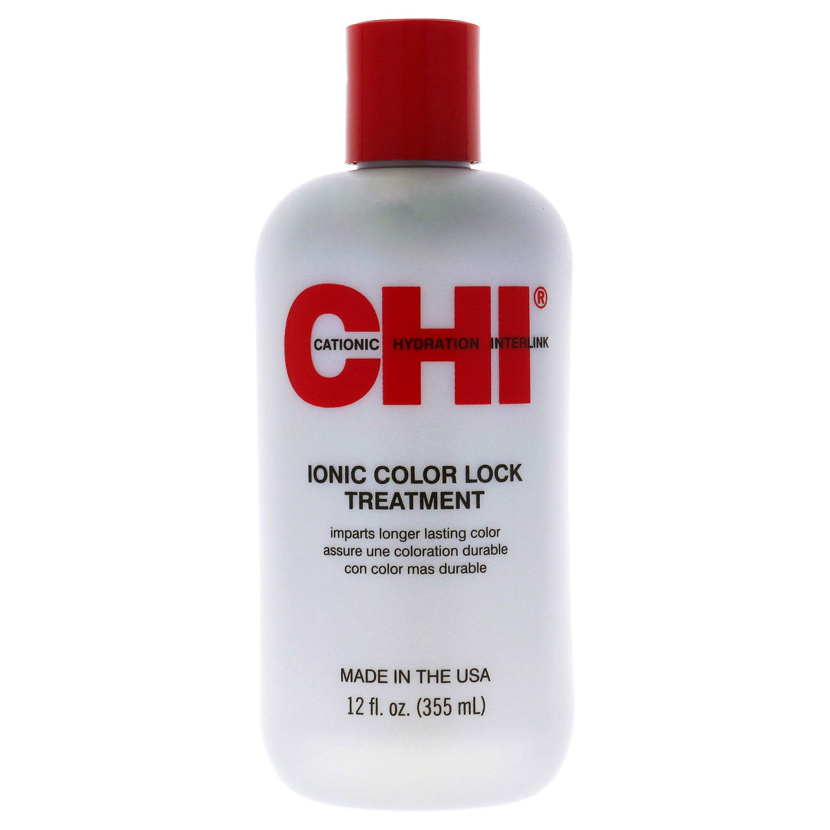 CHI Ionic Color Lock Treatment, 12 Fl Oz - Long-Lasting Hair Color Protection and Shine