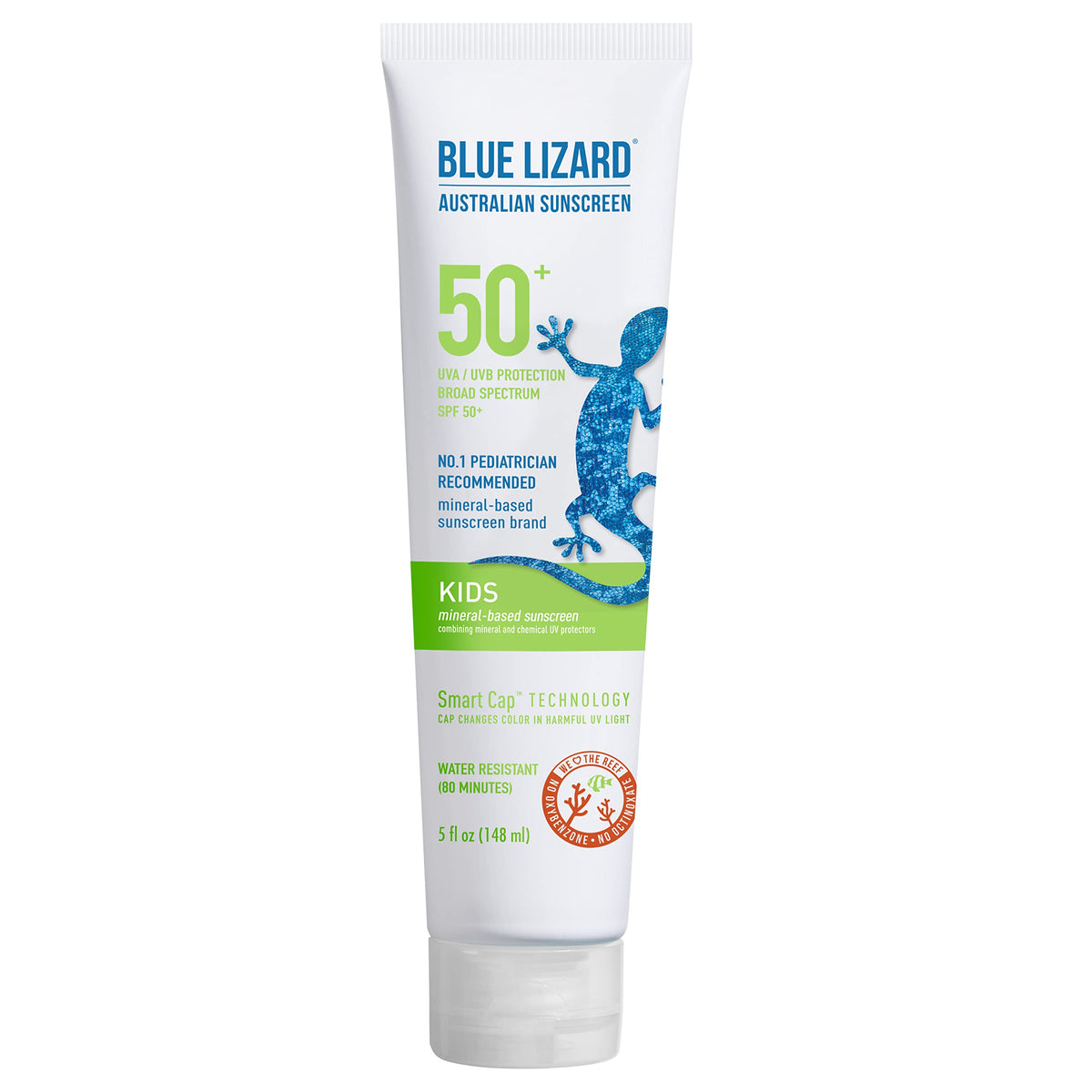 Blue Lizard Kids Sunscreen Lotion Spf 50+ - 5 Oz Tube, Water-Resistant, Dermatologist Tested