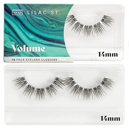 Lilac St. 14Mm Volume Dramatic Faux Eyelash Clusters - Lightweight, Lifelike, Vegan, 10 L