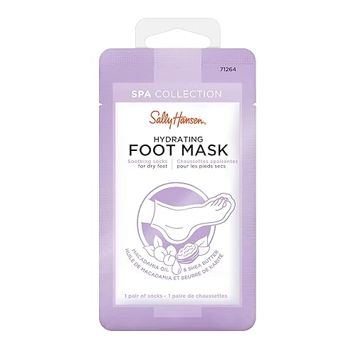 Sally Hansen Foot Mask - Spa Collection, 1 Pair, Nylon Cotton Blend For Soft Feet