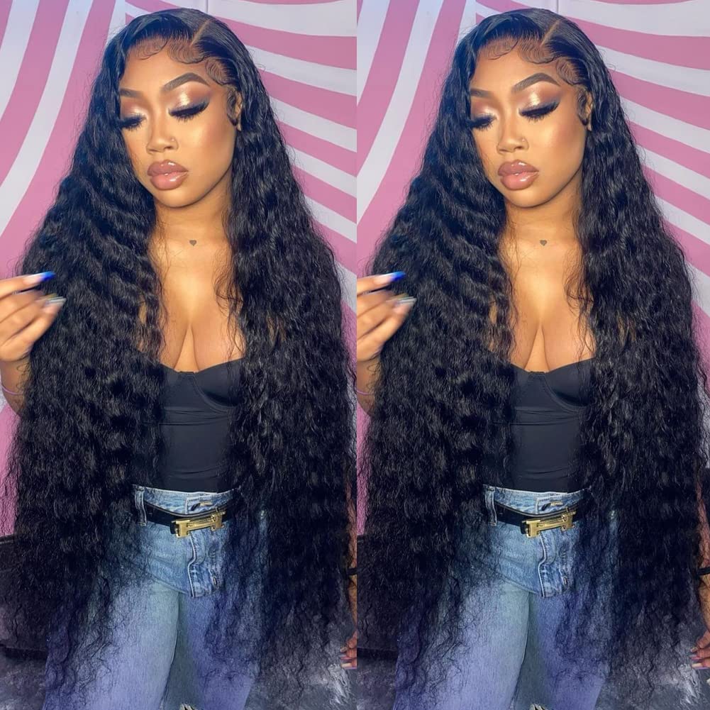 Bangjazz 30&quot; Curly Lace Front Wig Human Hair 180% Density For Black Women, Pre-Plucked