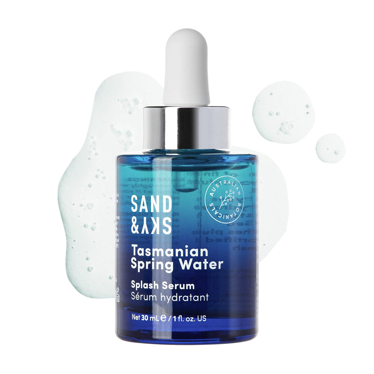 Sand & Sky Tasmanian Spring Water Splash Serum - Hyaluronic Acid For Plump, Soft Skin 1 Fl Oz