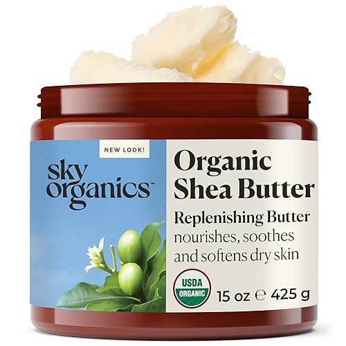 Sky Organics Organic Shea Butter, 15 Oz - Nourishing & Soothing Raw & Unrefined Skin Care