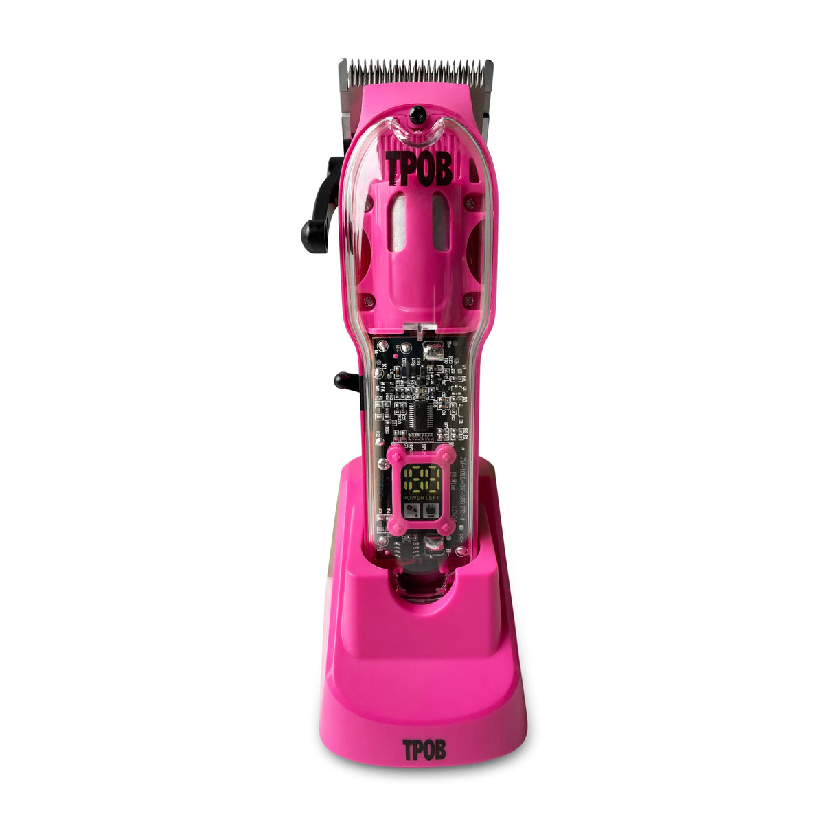 Tpob Pink Professional Hair Clipper - 7200 Rpm Whisper Quiet, Color Coded Taper Blade