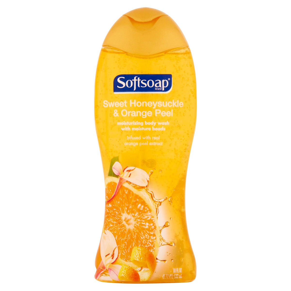 Softsoap Moisturizing Body Wash, Honeysuckle & Orange Burst, 20 Oz, Colgate