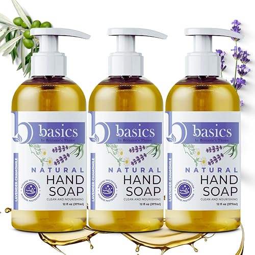 Brittanie'S Thyme Lavender Chamomile Olive Oil Hand Soap, 12 Fl Oz, Pack Of 3 - Vegan, Cruel