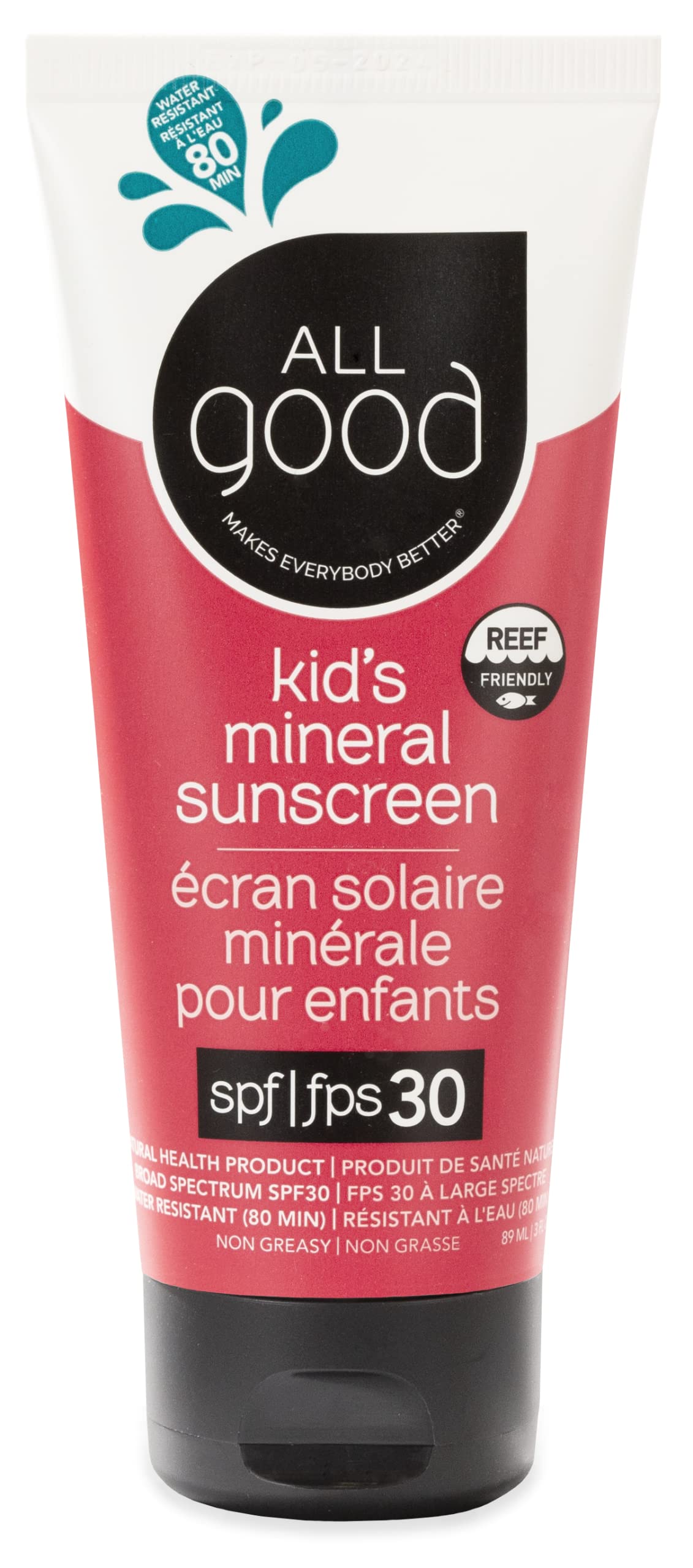 All Good Baby & Kids Sunscreen Lotion Spf 30 - Zinc Oxide, Water Resistant, Coral Reef Friendly 3 Oz