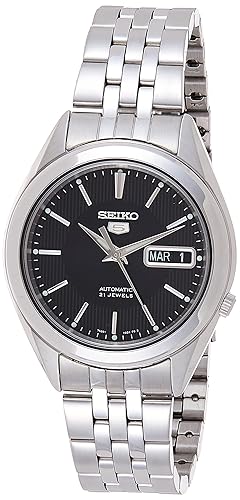 Seiko 5 Men'S Snkl23 Automatic Stainless Steel Casual Watch - Black