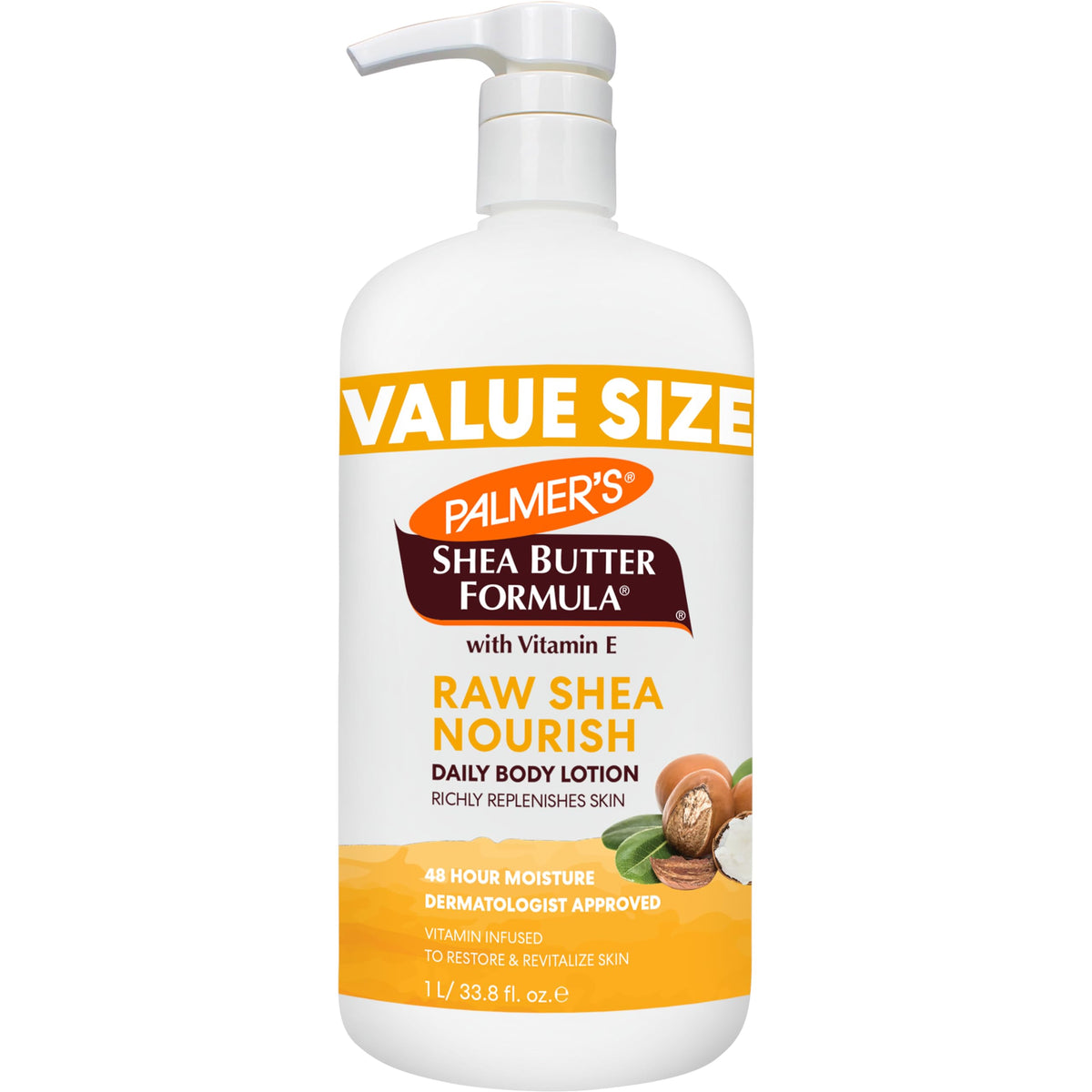 Palmer'S Raw Shea Body Lotion, 33.8 Fl Oz - Moisturizing Hand & Body Lotion For Dry Skin