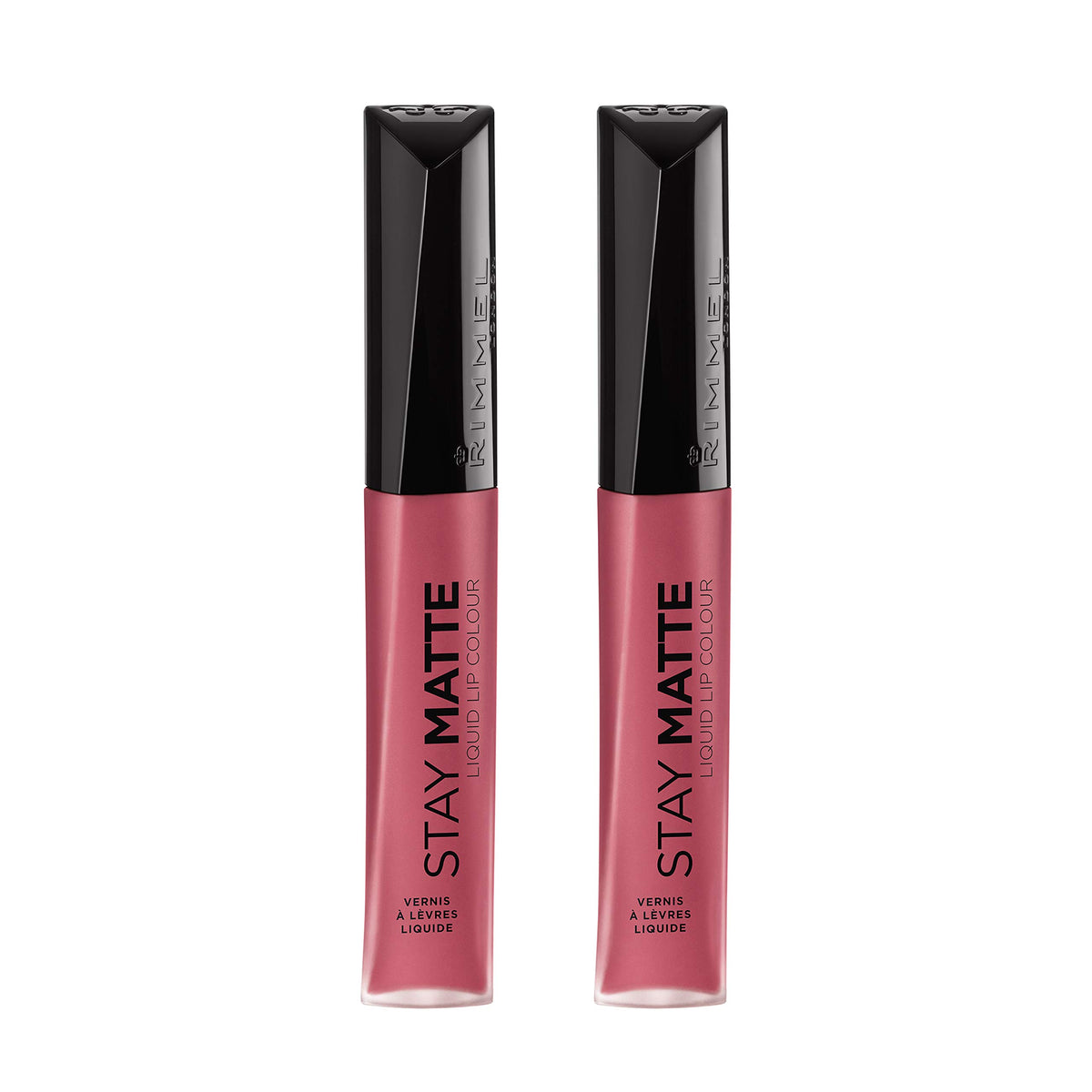 Rimmel Stay Matte Liquid Lip Color - Rose & Shine, 2 Count, Long-Lasting Matte Finish