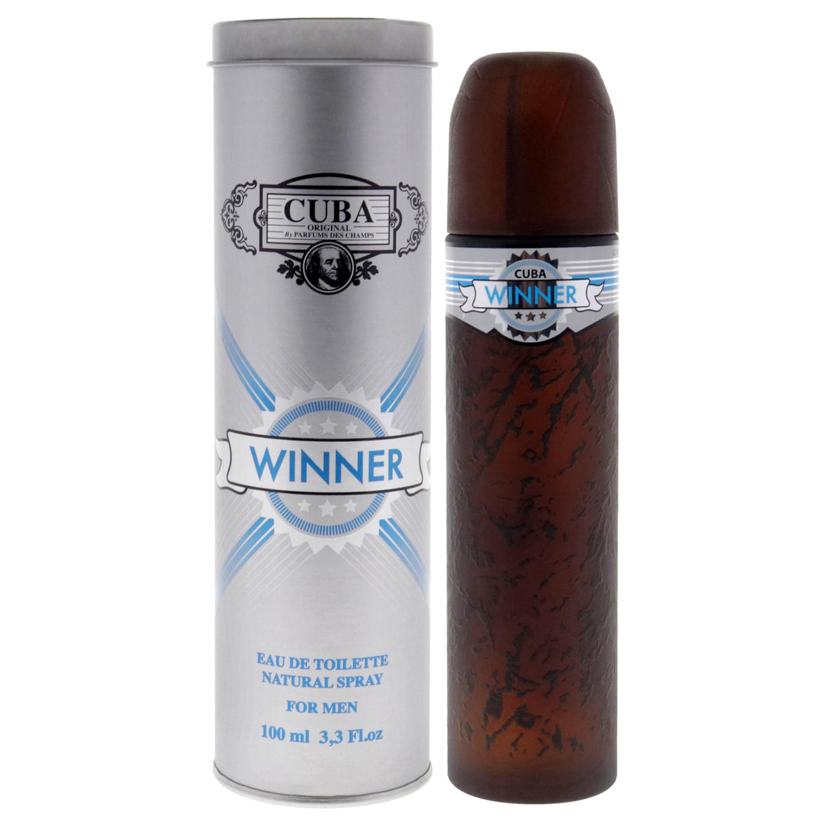 Cuba Winner Eau de Toilette Spray for Men, Multicolor, 3.3 Ounce - Long-lasting Fragrance for Him