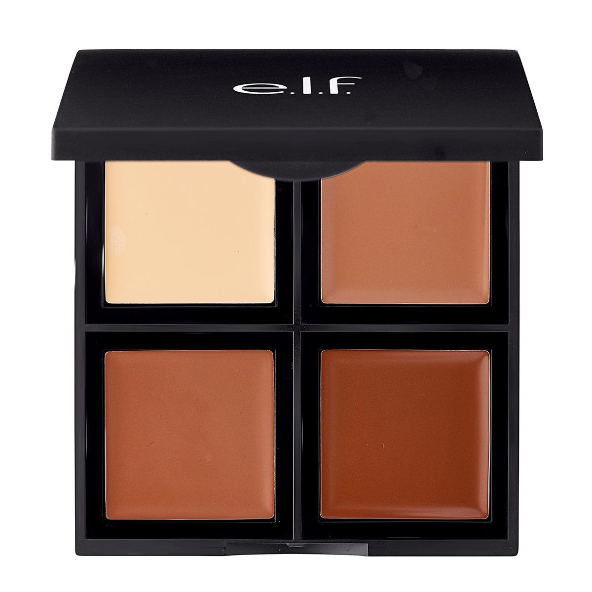 E.L.F. Cream Contour Palette - 4 Blendable Shades, Travel-Friendly, All-Day Wear, 0.43 Oz