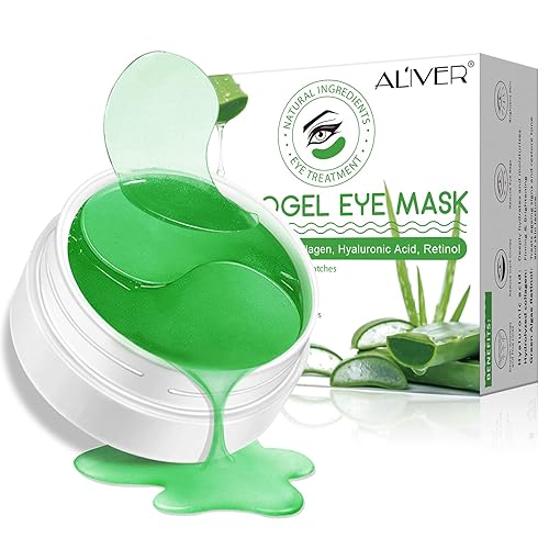 sefudun Aloe Vera Eye Patches - Hydrogel Under Eye Masks for Dark Circles & Puffiness, 60 Pieces