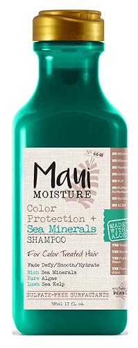 Maui Moisture Sea Minerals Shampoo, 13 Fl Oz (Pack Of 6) - Color Protection Formula