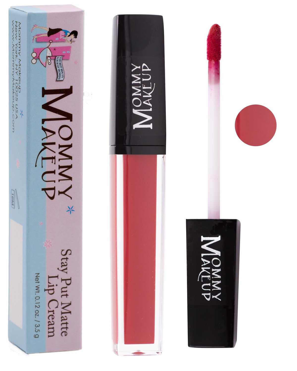 Mommy Makeup Stay Put Matte Lip Cream - Kiss-Proof, Waterproof, Long Lasting Red Lipstick - Marilyn