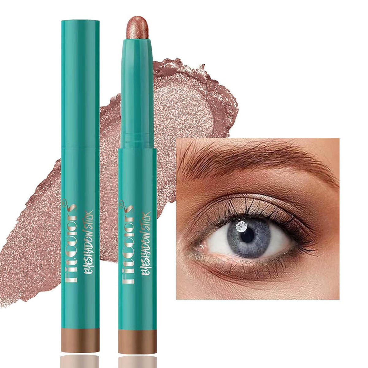 Twlbxmg Eyeshadow Stick - Mauve Taupe Shimmer, Waterproof Cream Pencil, Long Lasting Highlighter