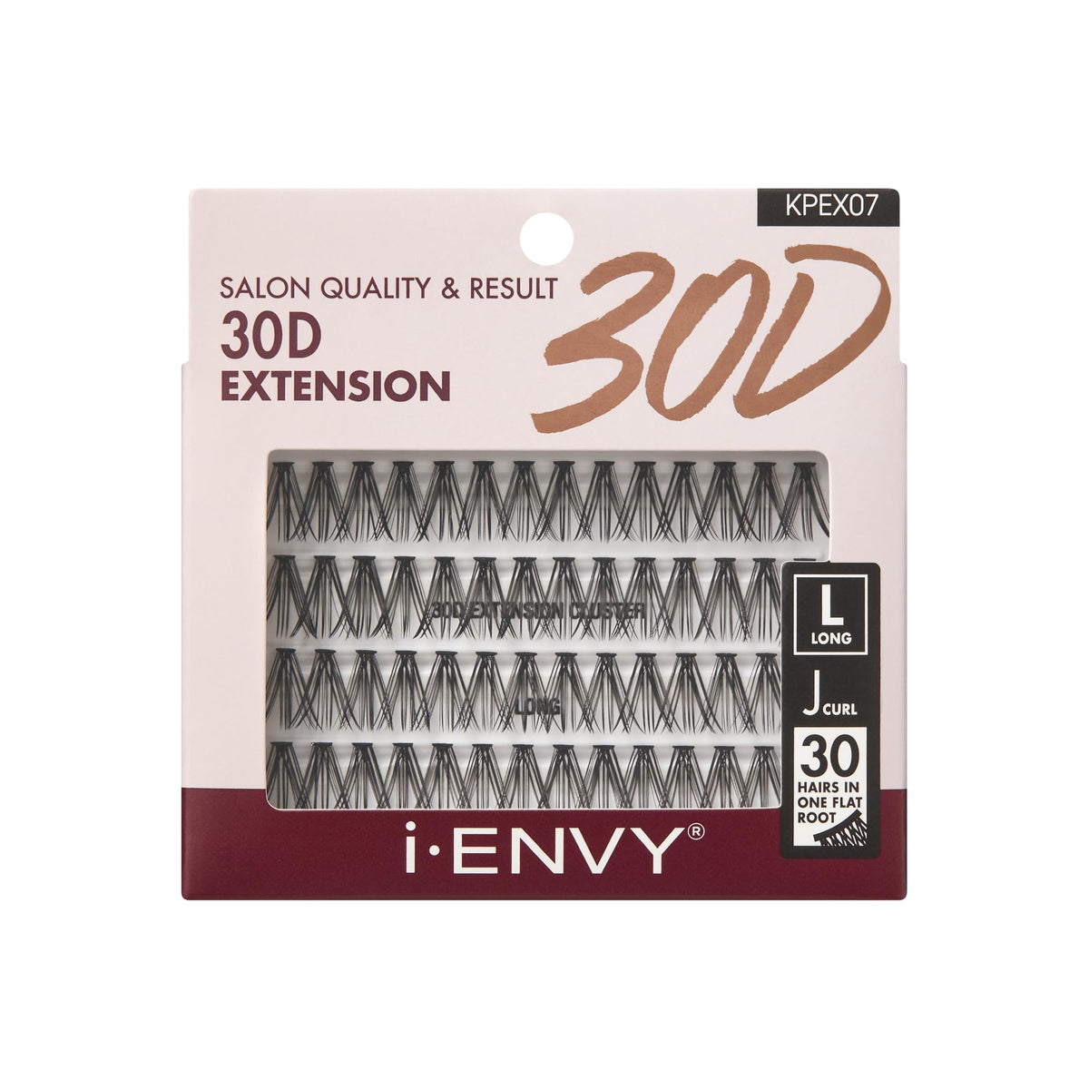 I•Envy 30D Pre-Fanned Volume Lashes, J Curl, Easy Application, Long - 56 Clusters, Black