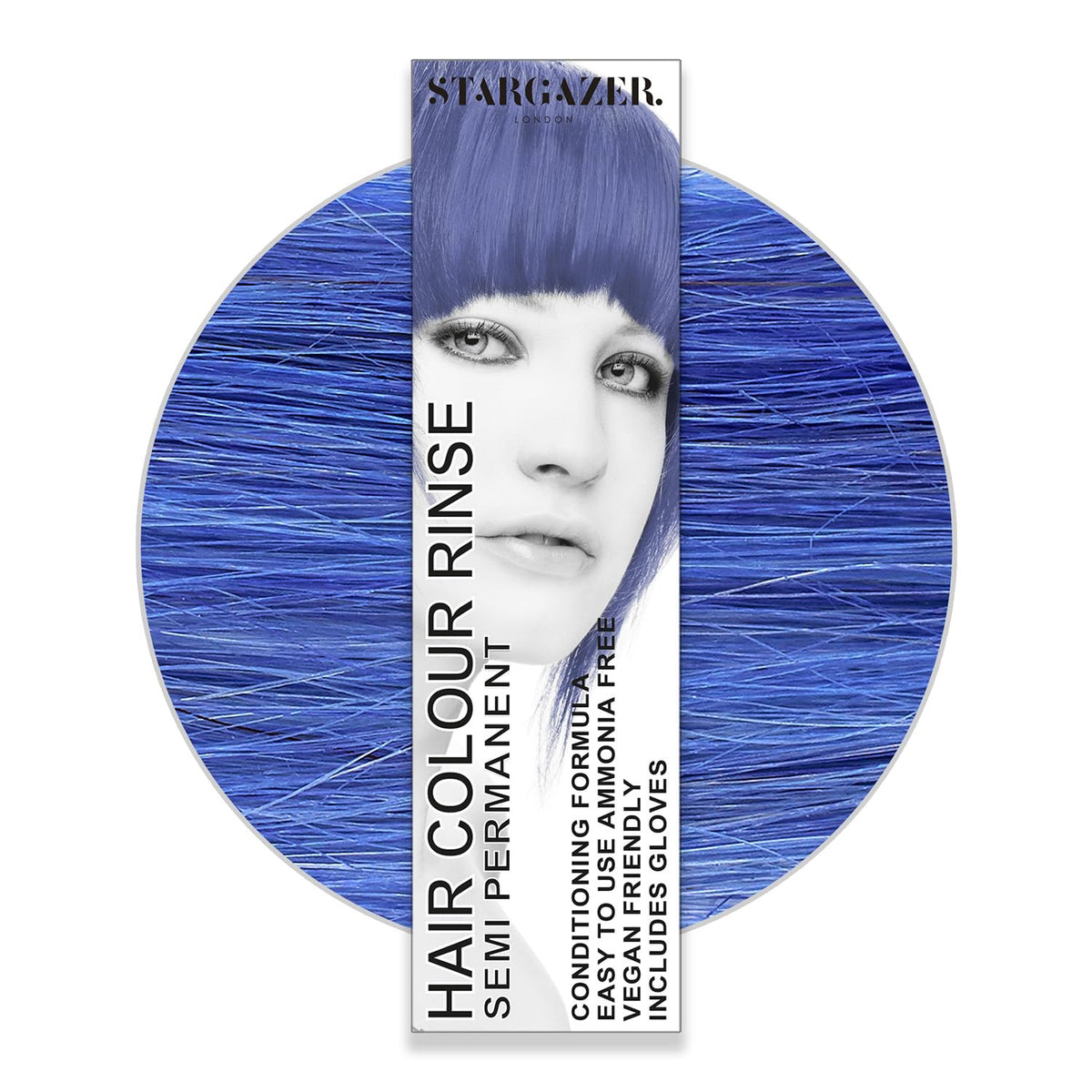 Stargazer Semi-Permanent Hair Dye - Vegan Soft Violet Color, Cruelty-Free Direct Application