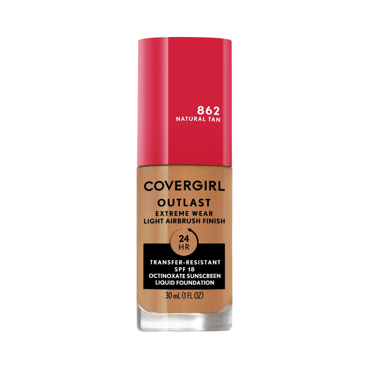 Covergirl Outlast Extreme Wear 3-In-1 Foundation, Spf 18, Natural Tan, 1 Fl. Oz