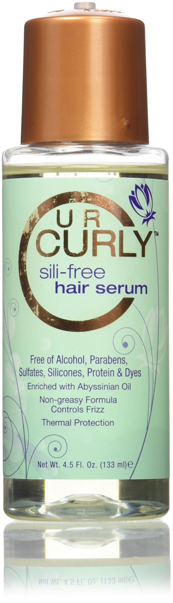 U R Curly Sili-Free Hair Serum, 4.5 Oz - Lightweight, Non-Greasy Curl Defining Formula