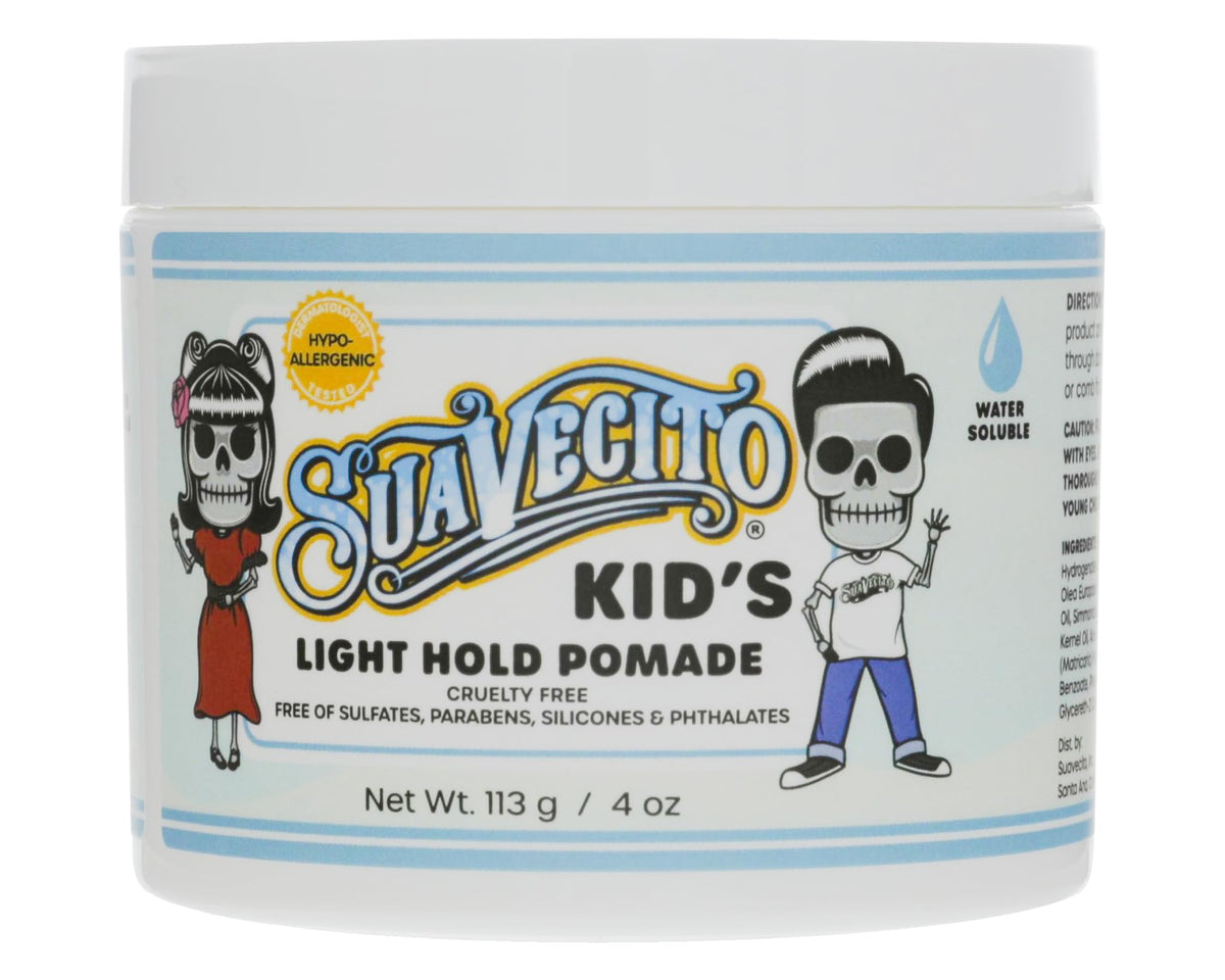 Suavecito Kid'S Pomade 4 Oz - Calming Chamomile, Light Hold, Water-Based, Hypoallergenic