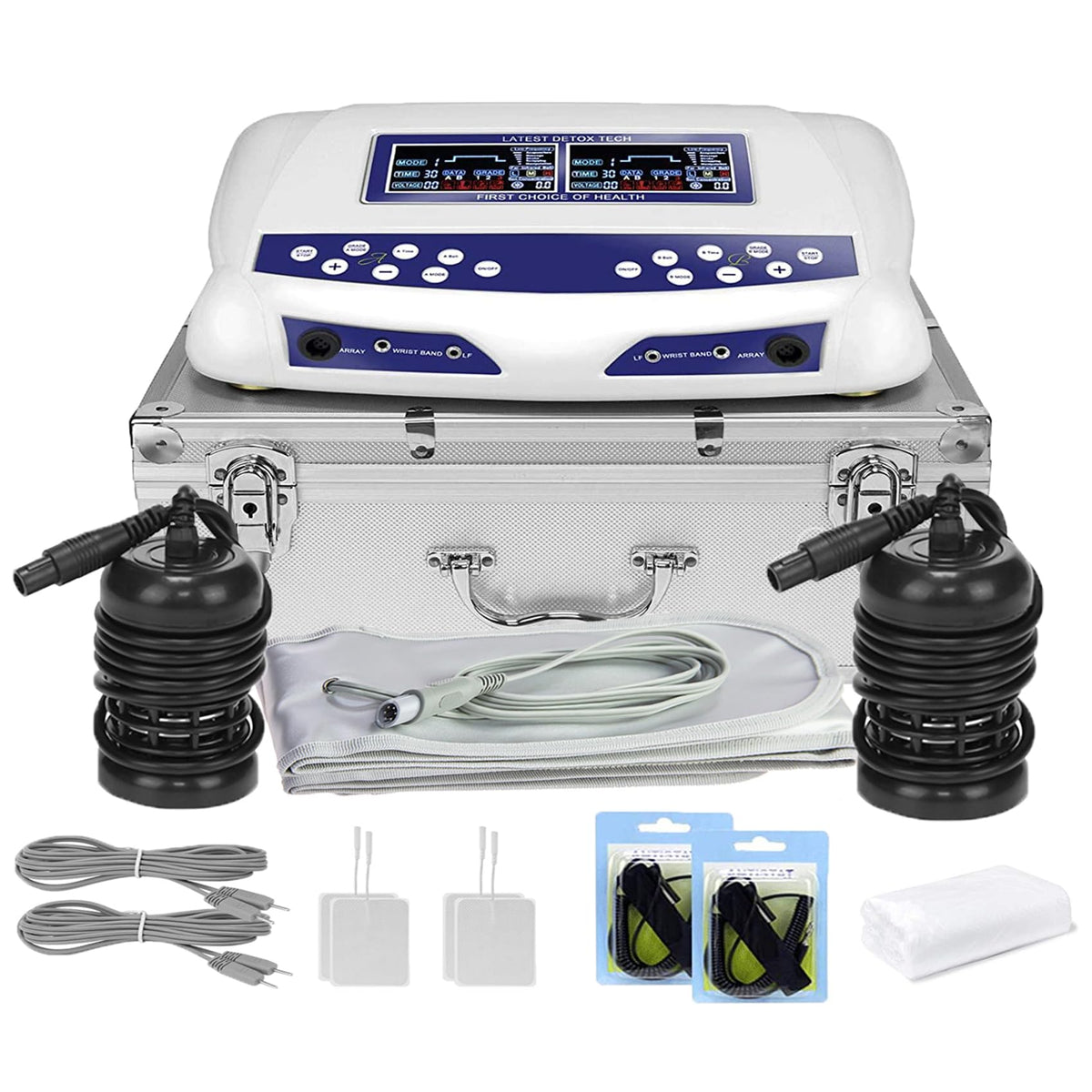 Lecuag Ionic Foot Bath Detox Machine, 8 Mode Spa System With Far Infrared Belt, White