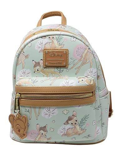 Loungefly Disney Bambi Pink Faux Leather Double Strap Shoulder Bag Purse